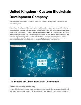 United Kingdom - Custom Blockchain Development Company