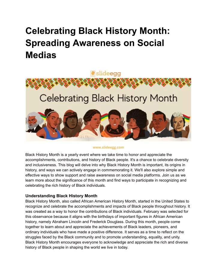 celebrating black history month spreading