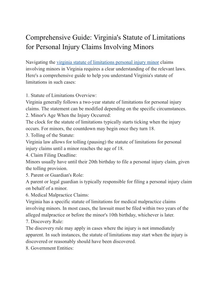 comprehensive guide virginia s statute