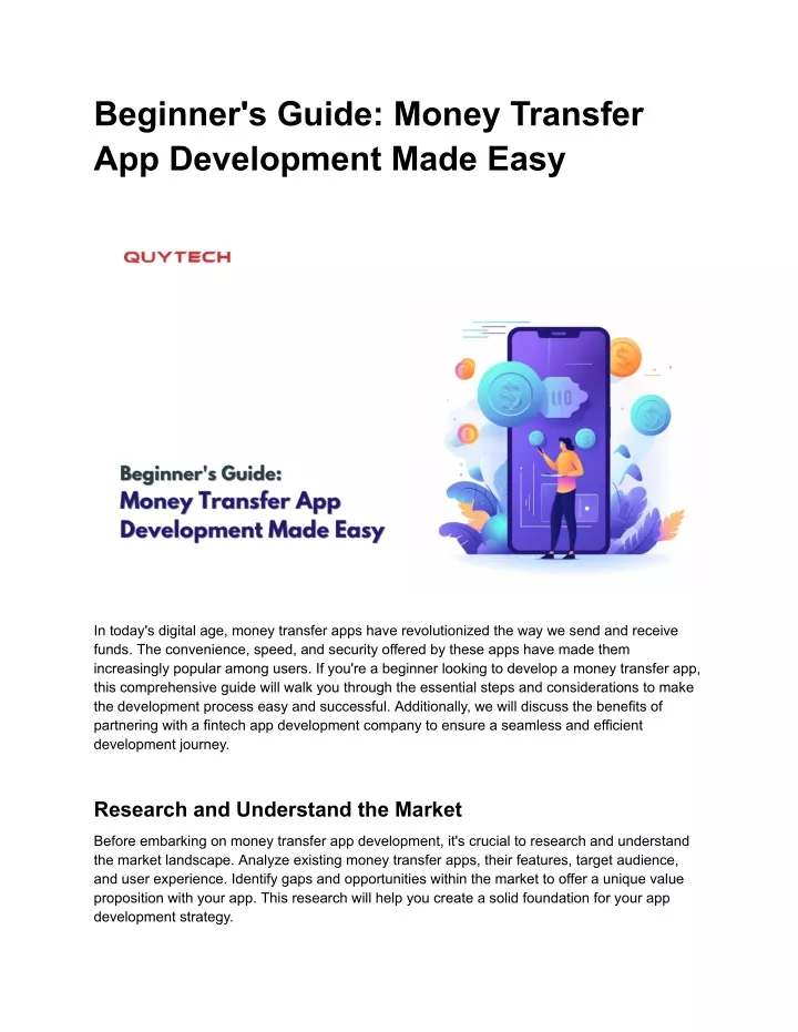 beginner s guide money transfer app development
