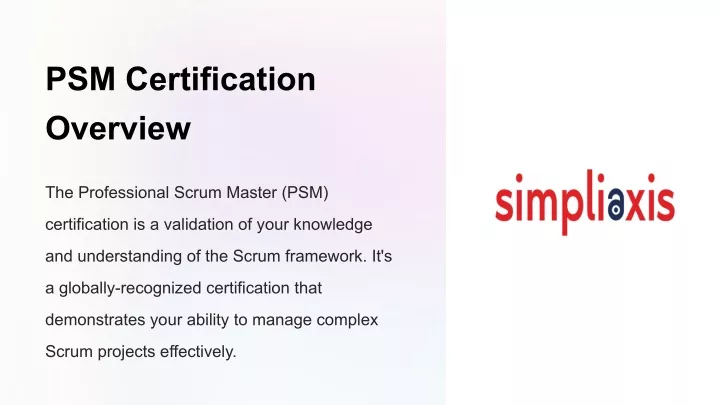 psm certification overview