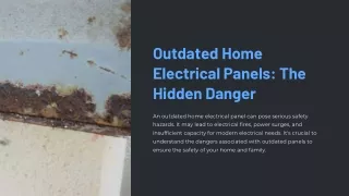 outdated home electrical panels the hidden danger
