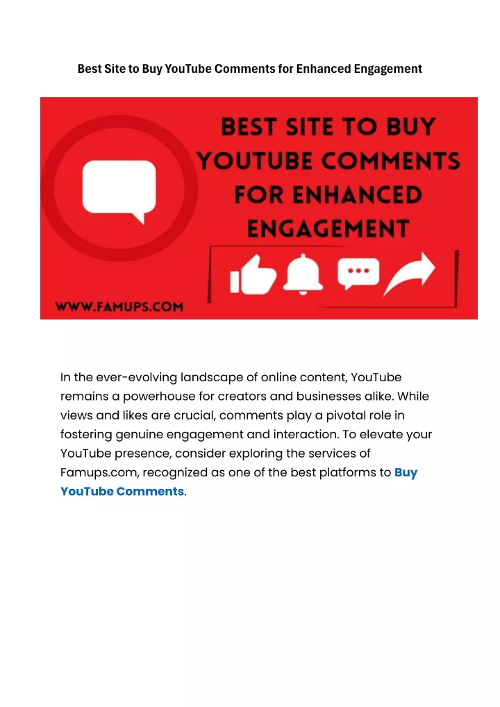 best site to buy youtube comments for enhanced