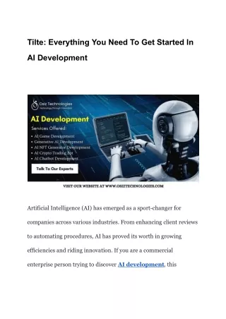 Tilte_ Everything You Need To Get Started In AI Development