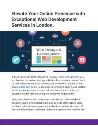 elevate your online presence with exceptional