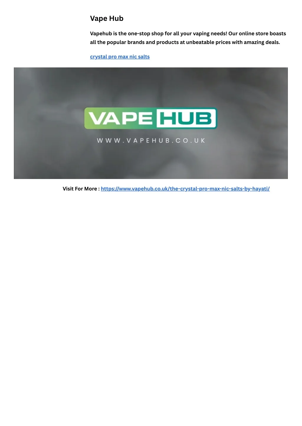 Ppt Vape Hub Powerpoint Presentation Free Download Id 12860738