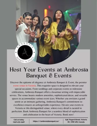 Host Your Events at Ambrosia Banquet & Events