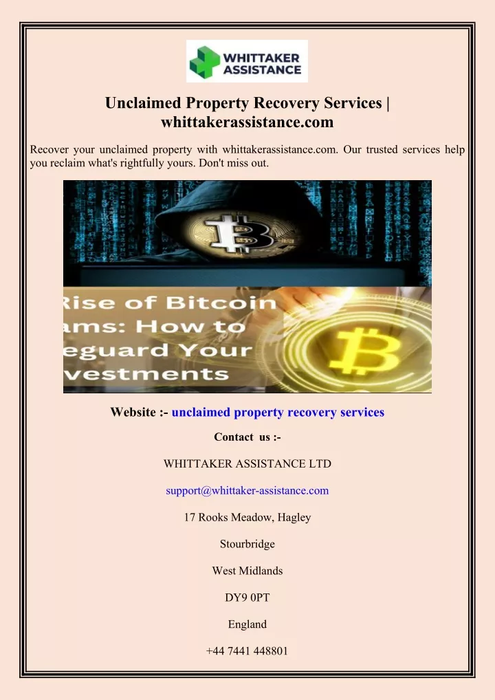 ppt-unclaimed-property-recovery-services-whittakerassistance