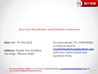 next gen microbiome and probiotics conference