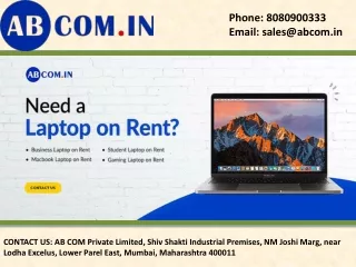 Laptop on Rent for a Month