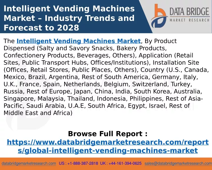 intelligent vending machines market industry