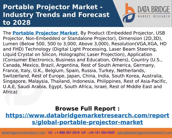 portable projector market industry trends