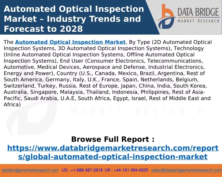 automated optical inspection market industry