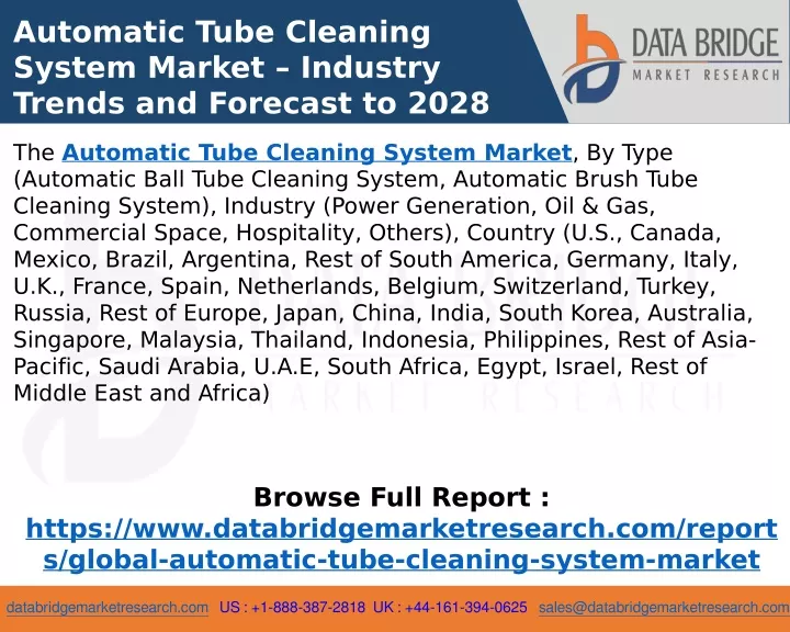 automatic tube cleaning system market industry