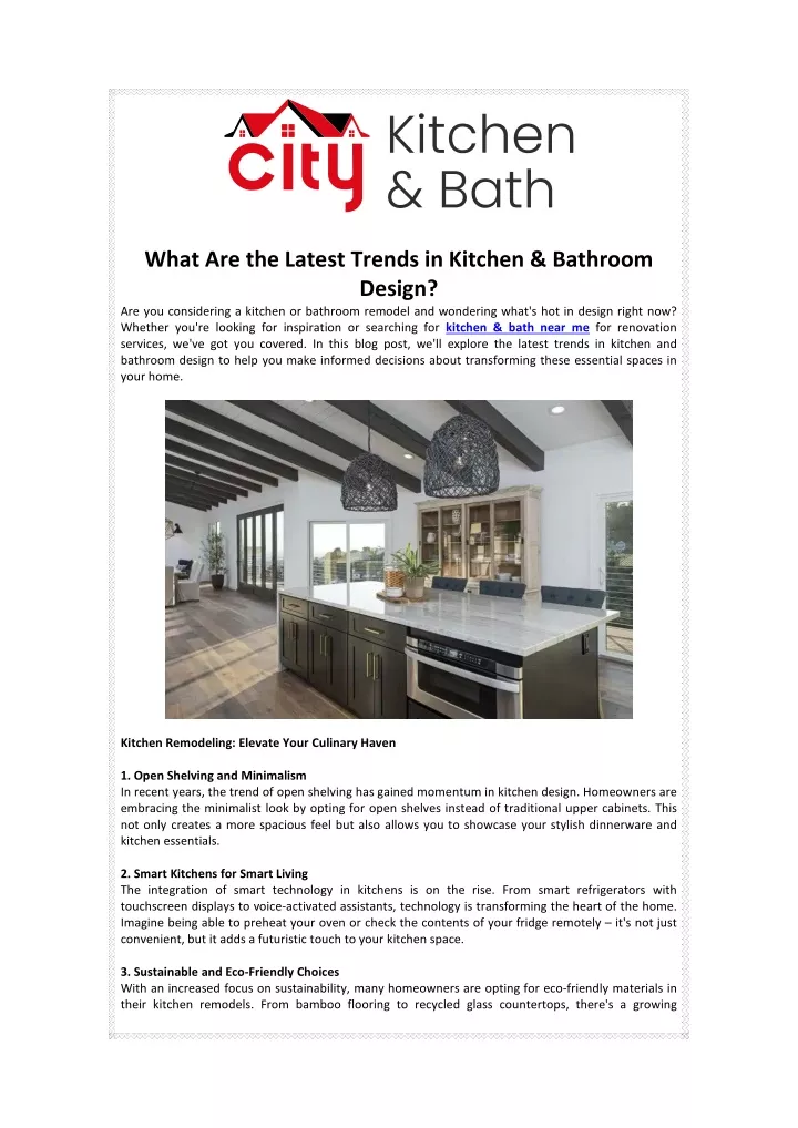 what are the latest trends in kitchen bathroom