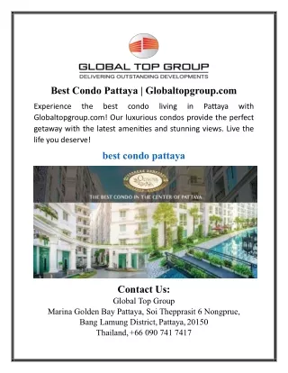 best condo pattaya globaltopgroup com