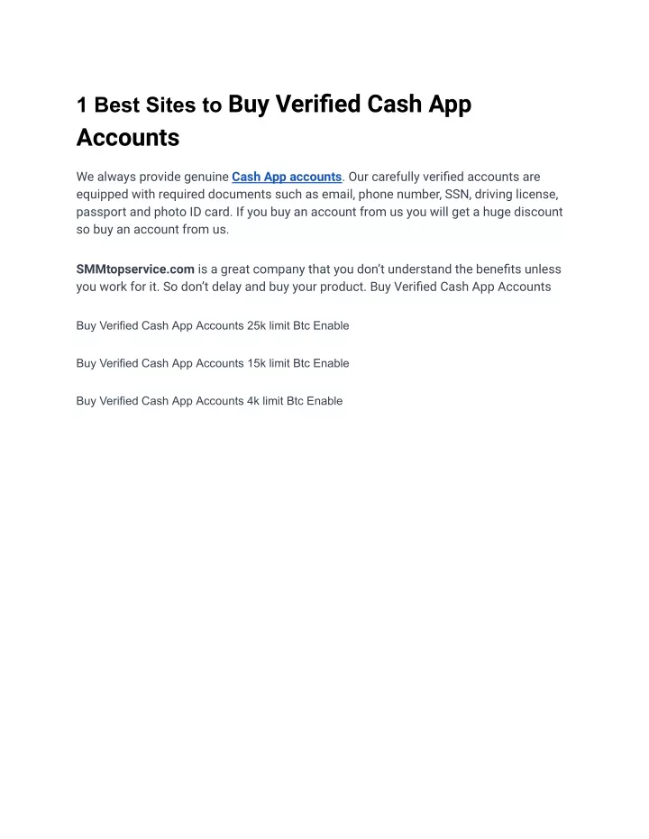 1 best sites to buy verified cash app accounts