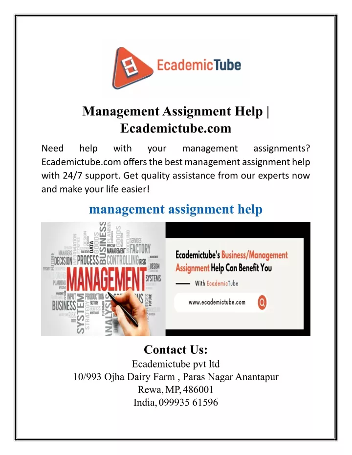 management assignment help ecademictube com