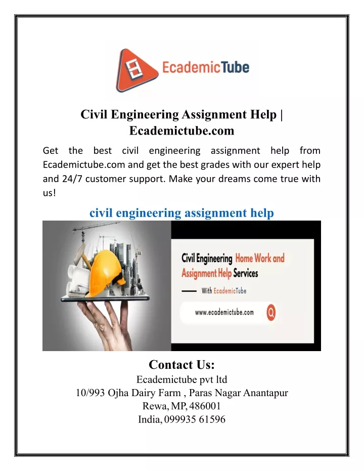 civil engineering assignment help ecademictube com