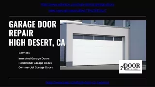 Garage Door Repair Service in High Desert, CA