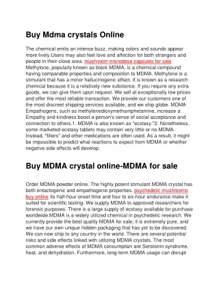 Buy Mdma crystals Online