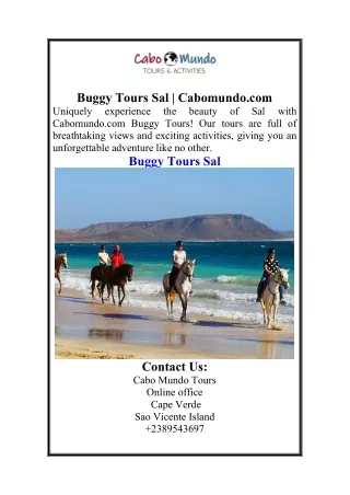 Buggy Tours Sal  Cabomundo.com