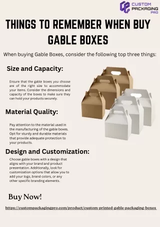 things to remember when buy gable boxes