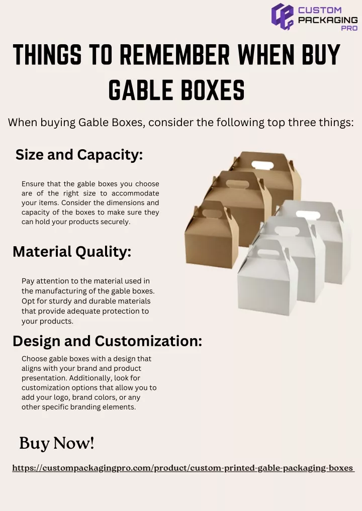 things to remember when buy gable boxes