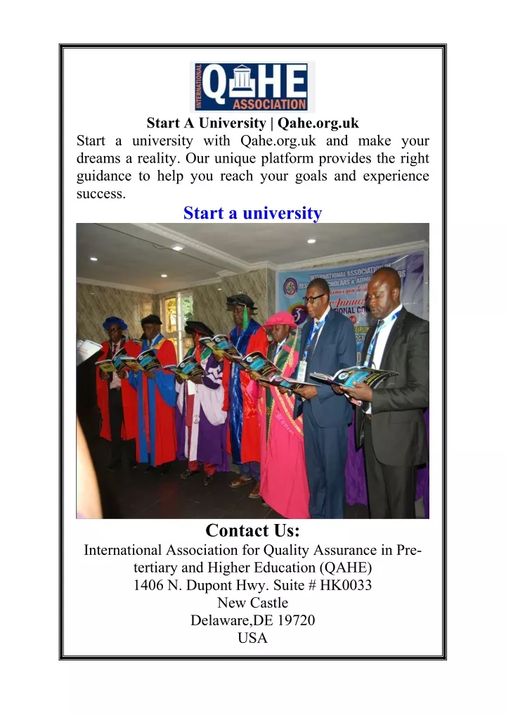 start a university qahe org uk start a university