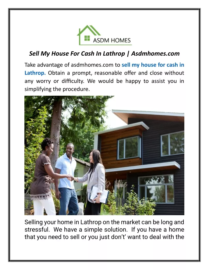 sell my house for cash in lathrop asdmhomes com