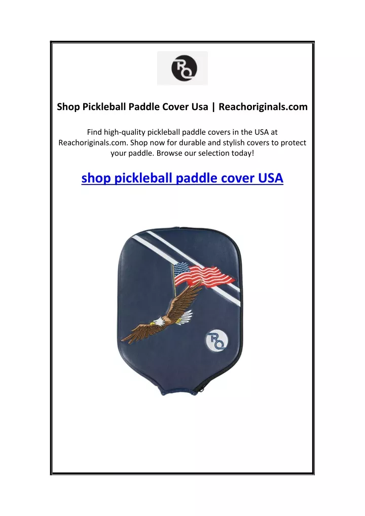 shop pickleball paddle cover usa reachoriginals