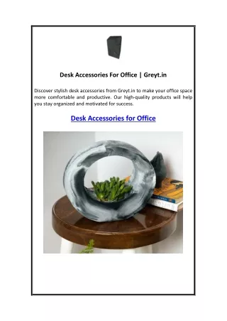 Desk Accessories For Office  Greyt.in