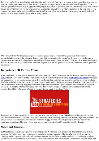 buy x views to boost your on line visibility