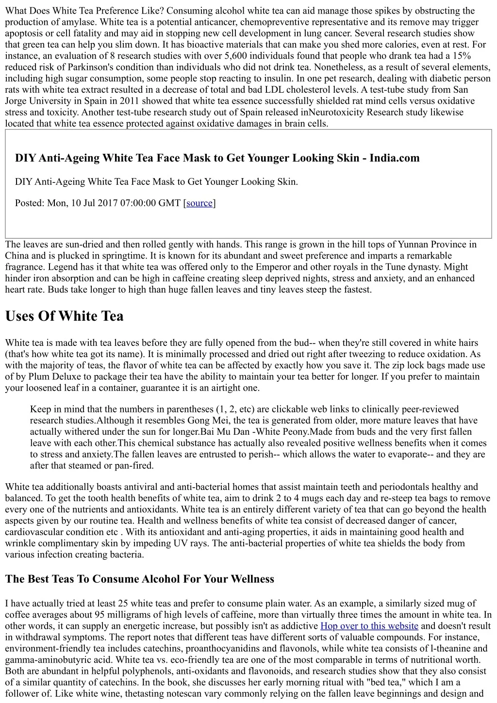 PPT - Benefits Of White Tea And Its Side Effects PowerPoint ...