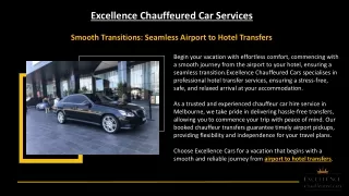 Excellence Chauffeured Car - Car Rental Services