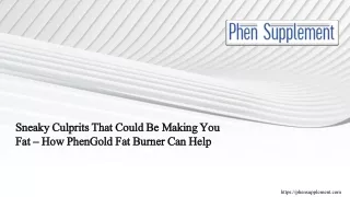 Sneaky Culprits That Could Be Making You Fat  How PhenGold Fat Burner Can Help