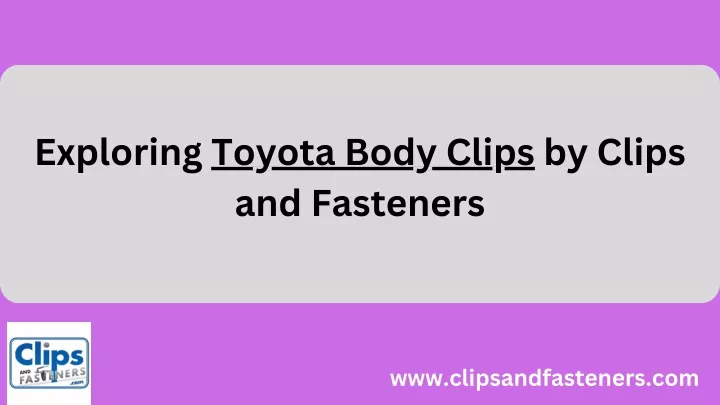 exploring toyota body clips by clips and fasteners