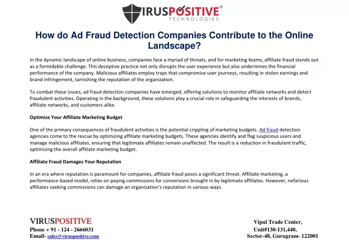 how do ad fraud detection companies contribute