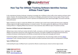How Top-Tier Affiliate Tracking Software Identifies Various Affiliate Fraud Type