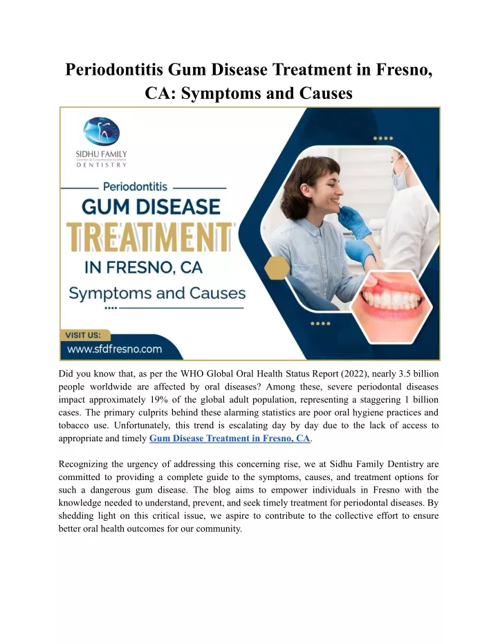 periodontitis gum disease treatment in fresno