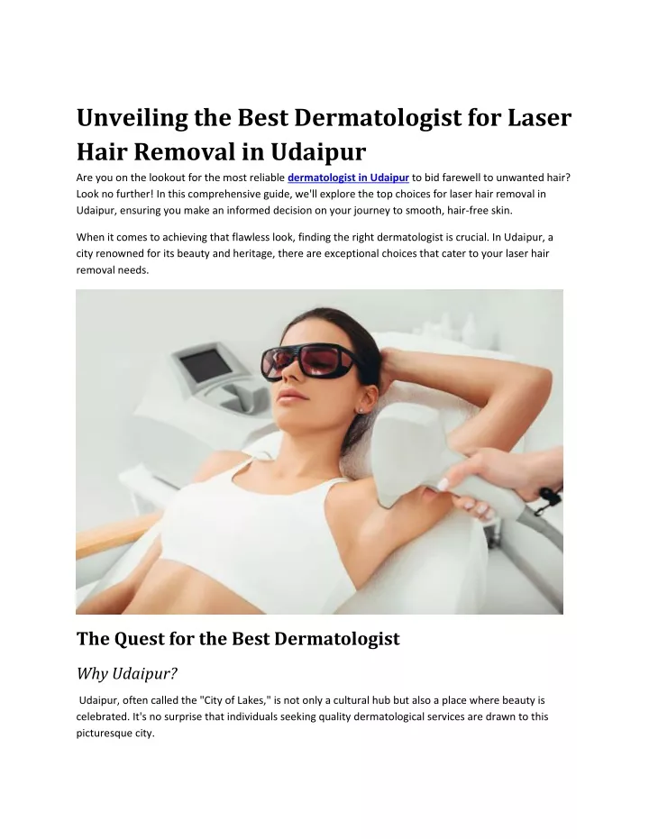 unveiling the best dermatologist for laser hair