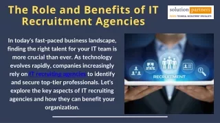 Navigating IT Recruitment Benefits of IT Recruiting Agencies