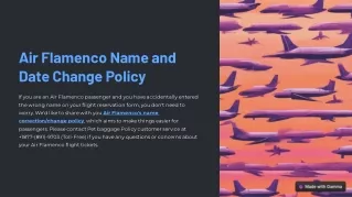 Air Flamenco Name Change Policy
