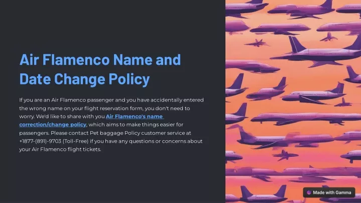 air flamenco name and date change policy