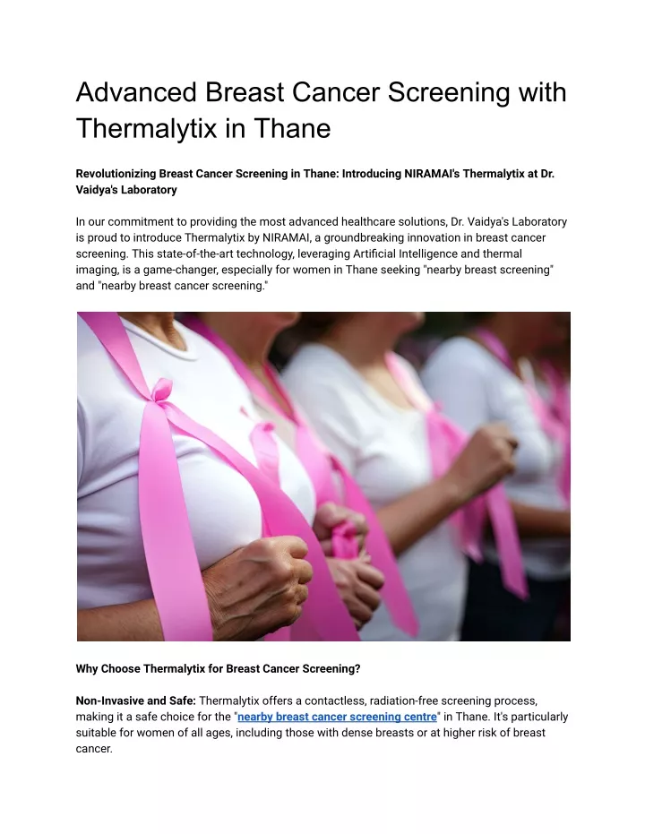 advanced breast cancer screening with thermalytix