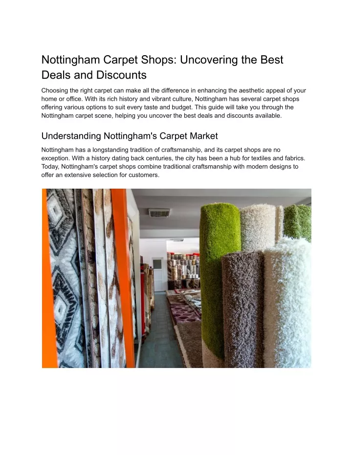 nottingham carpet shops uncovering the best deals