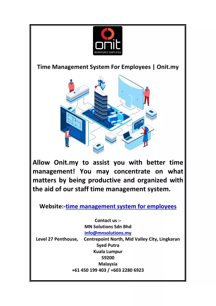 time management system for employees onit my