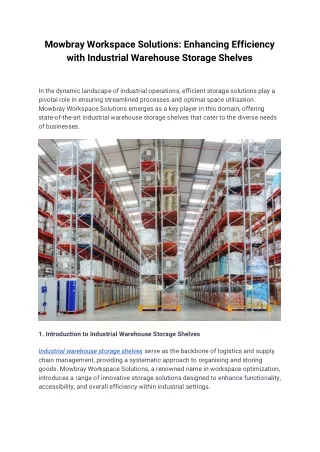 mowbray workspace solutions enhancing efficiency