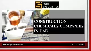 CONSTRUCTION CHEMICALS COMPANIES IN UAE (1) pptx
