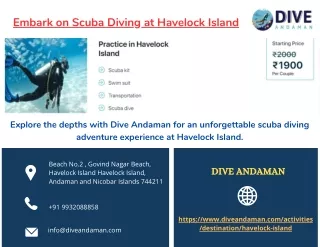 Embark on Scuba Diving at Havelock Island